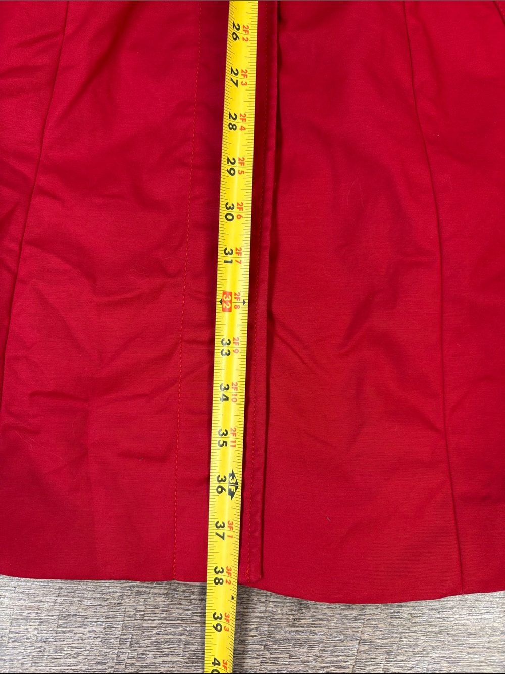 Kenneth Cole New York Red Belted Trench Coat Jacket Size M - Picture 13 of 13